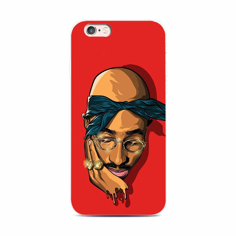 2Pac Tupac Shakur чехол для iphone5 5S 6 6s 7 8 plus X Мягкий ТПУ телефона|Чехлы-накладки| |
