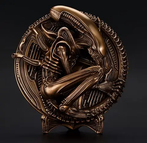 OGRM бронза ремесла Avp Alien limited edition плиты Реплика Palisades H. r. Giger Predator Chap бронзовая фигурка настольное украшение - Цвет: Bronze