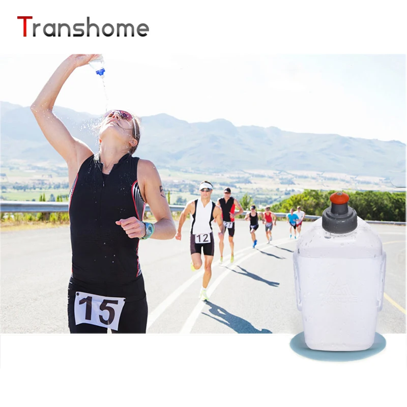 Transhome пластиковая Спортивная бутылка для воды 250 мл портативная пластиковая бутылка для воды Bpa питьевая бутылка для воды велосипедная посуда для напитков