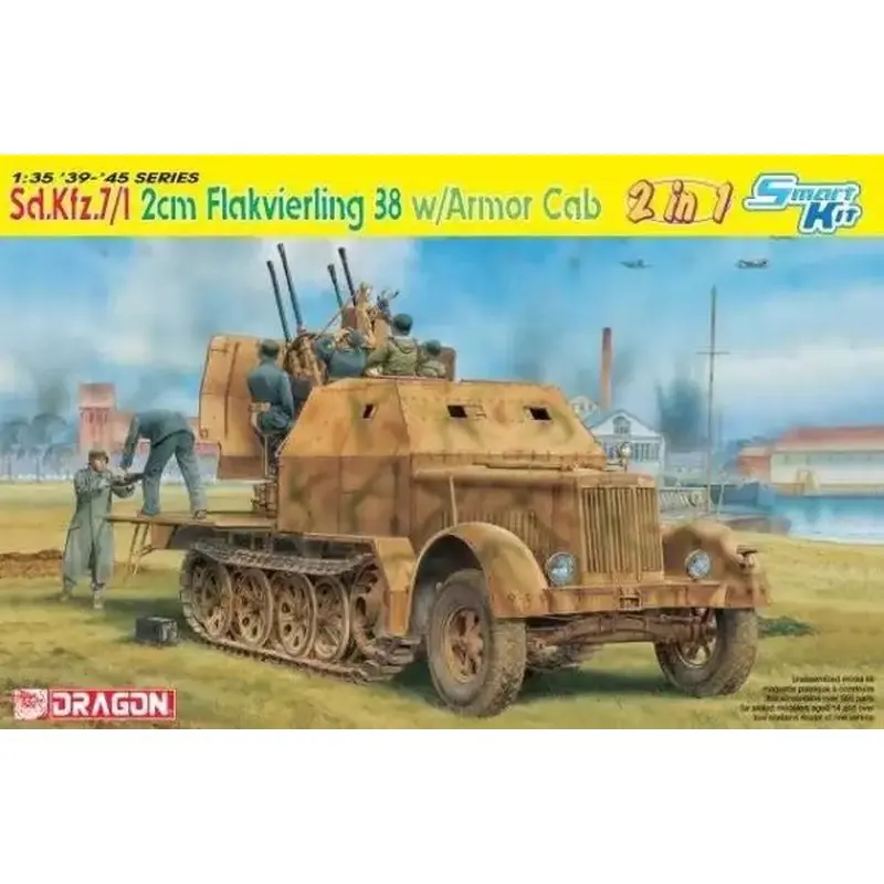 DRAGON 6533 1/35 Sd. Kfz. 7/1 2 см Flakvierling 38 Вт/комплект модели в масштабе кабины|Наборы для