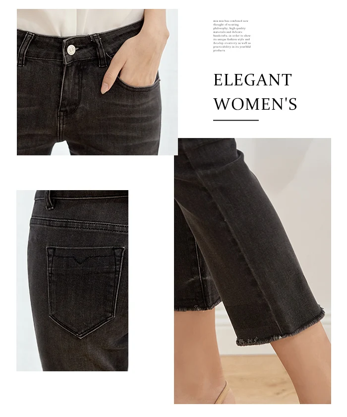 Женские джинсы-клеш LEIJIJEANS, черные и белые повседневные мягкие джинсы со средней талией, модель 9009 большого размера на весну
