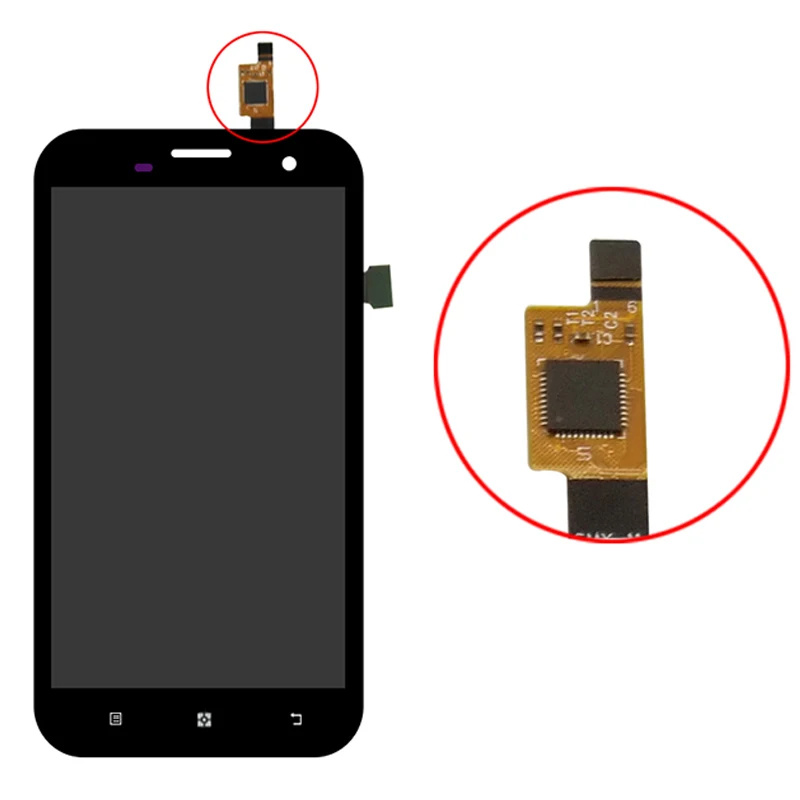 Дисплей в сборе с сенсорным экраном дигитайзером и рамкой для Lenovo A859 полной