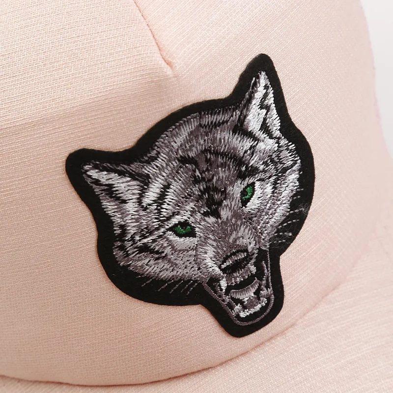 Новая женская сетчатая бейсболка с кольцами вышивкой волка Snapback шапки Casquette для