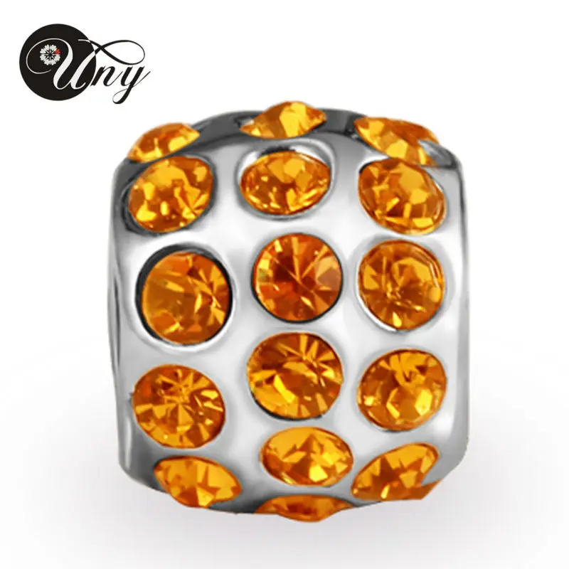 Лидер продаж со стразами Бусины и бисер uny европейского бисера Fit Подвески