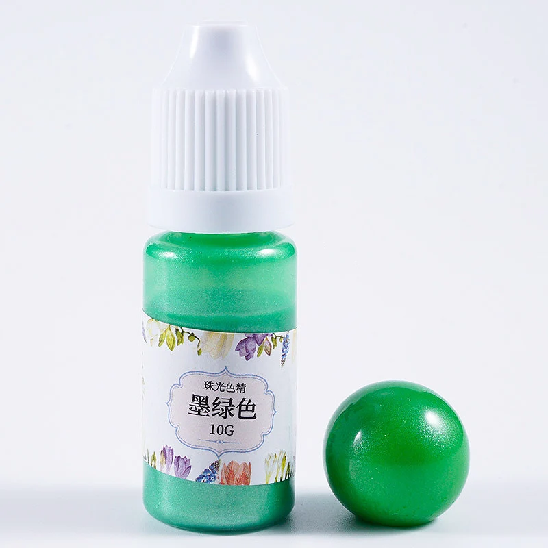 Dark green Ремесла УФ DIY 10 г/бутылка пигмент эпоксидной окраски смолы краситель ручной работы художественный краситель - Цвет: Dark green