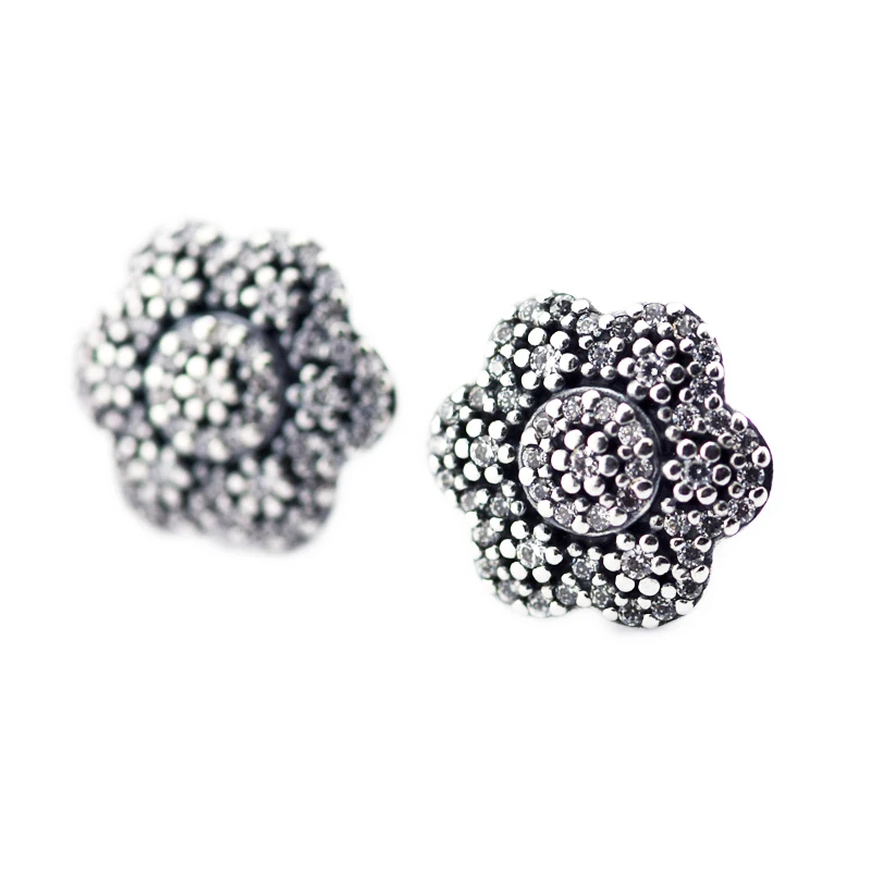925 оригинальные серьги гвоздики для женщин Crystallised цветочный из стерлингового