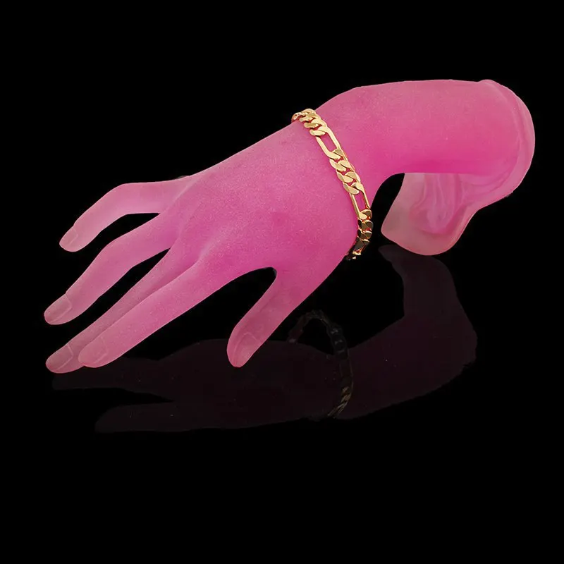 2018 горячая Распродажа желтое золото цвет Фигаро браслет цепочка для мужчин с