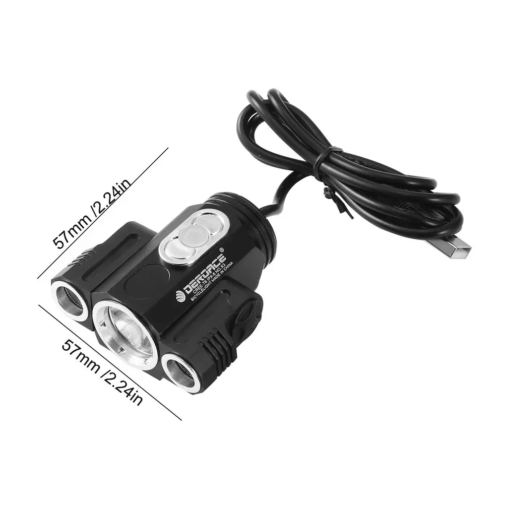 Adjustable MTB Road Bicycle Head Lamp USB Rechargeable 3 Mode X3 T6 LED Bike Head Light 18650 Cycling Front Lamp Dropshipping