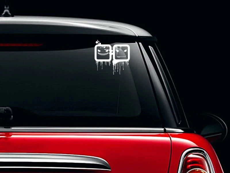 Мультипликационный персонаж Аватар с плохой смех Автомобильная наклейка на