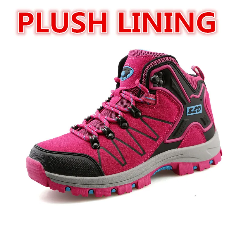 plush lining 292b a Женские альпинистская обувь охота, треккинг, водоотталкивающих скальных туфель для женщин спортивная обувь для альпинизма; брендовые кроссовки ботильоны zapatillas 292b - Цвет: plush lining 292b a