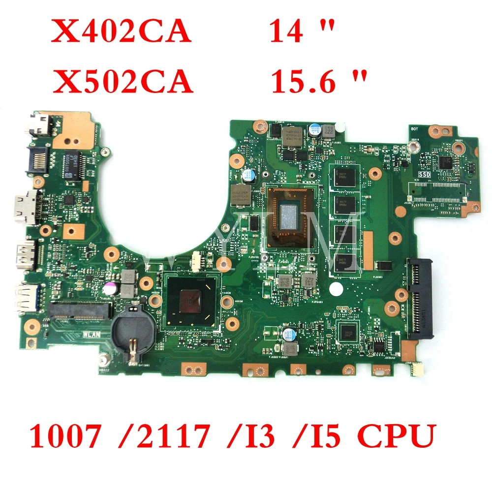 Review X502CA Motherboard 1007/ 2117 /i3 /i5 CPU 4GB RAM Motherboard For ASUS X502CA X502C F502CA X402C F402CA X402CA Laptop Mainboard