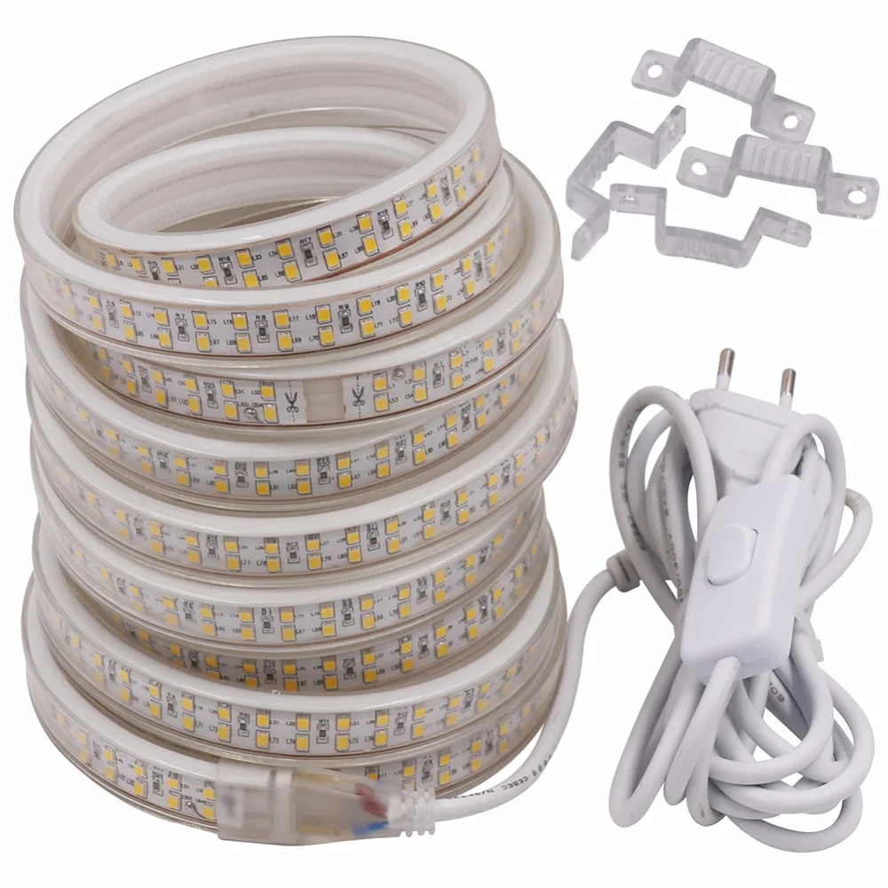 208 светодиодный s/m 220v Светодиодный светильник 2835 SMD белый/теплый белый двухрядный