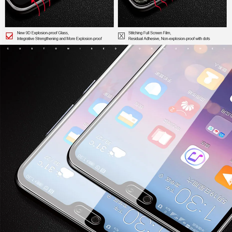 H& A чехол из закаленного стекла для huawei P30 P10 P20 Lite Plus Защитное стекло для huawei P20 mate 20 Lite Pro P Smart стекло