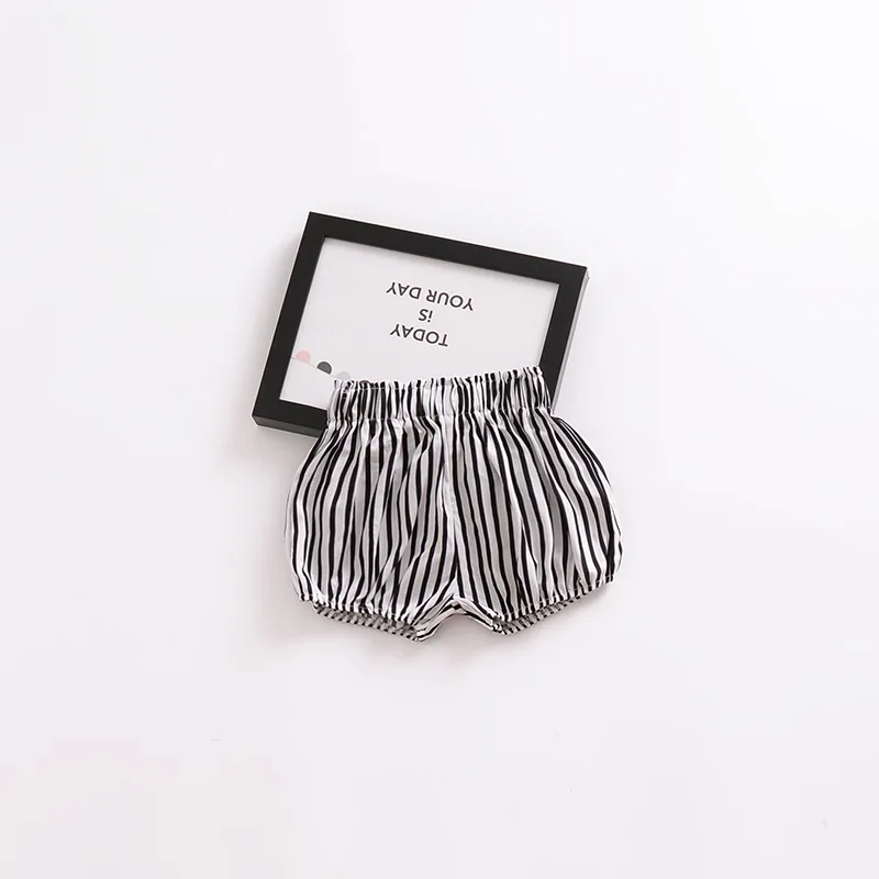 Шаровары INS для девочек геометрические узоры черно белая клетка полоска 2019|Шорты|