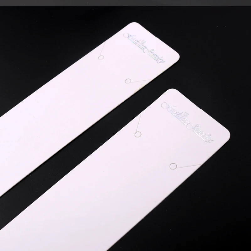 4x19 см 500 шт./лот ожерелье упаковочная карточка прямоугольная карточка для ювелирных изделий Аксессуары карточка-витрина бумажная карточка для ювелирных изделий этикетка на заказ