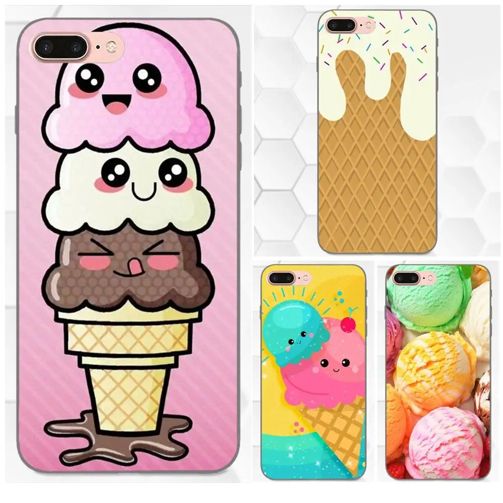 Симпатичный Красочный Летний силиконовый чехол с мороженым для Apple iPhone 4 4S 5 5S SE 6 6S