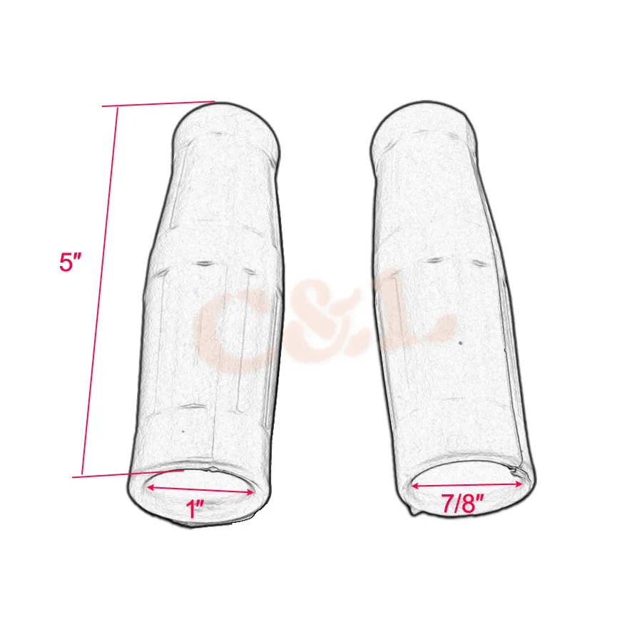 Motorcycle Bike 7/8&quot Black Retro Rubber Handle Bar Vintage Coke Bottle Hand Grip For Harley Truimph Cafe Custom | Автомобили и