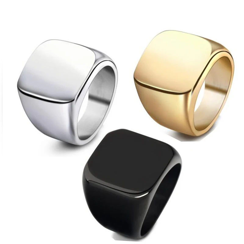 Мужское кольцо из нержавеющей стали 4 цвета