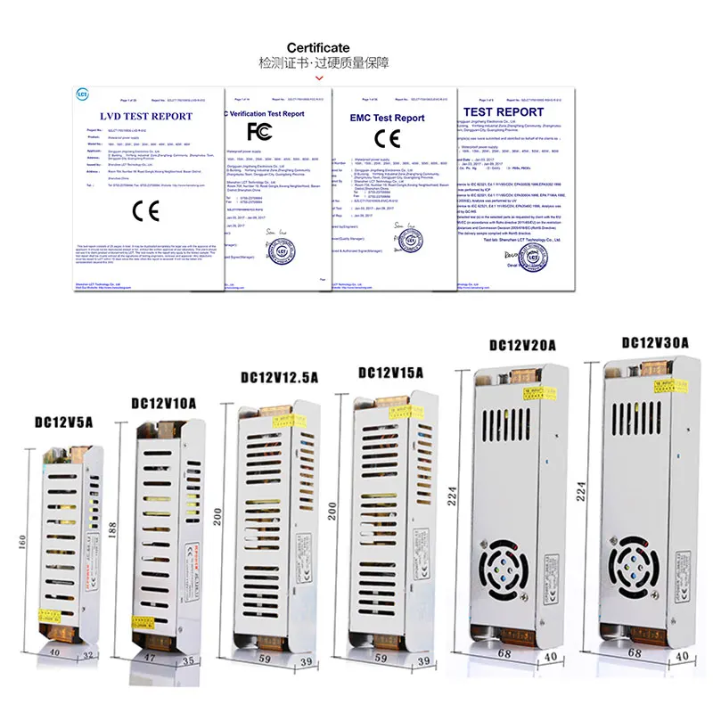 JC POWER slim 12 В 15 а 200 Вт трансформатор напряжения светодиодный выключатель питания