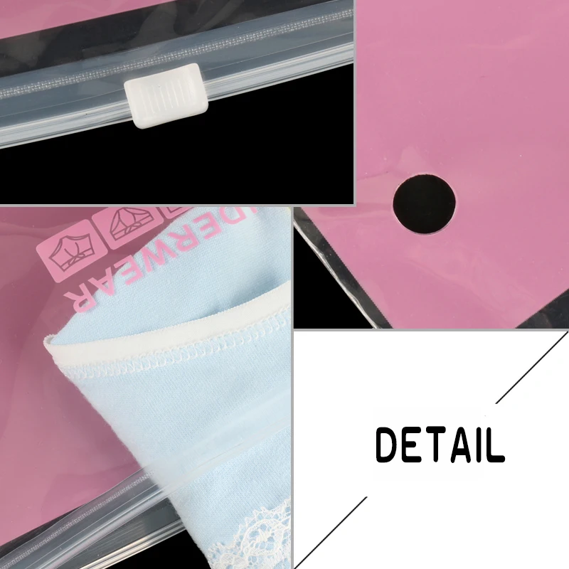 Розовые Трусики Женщина Печати Pattern Прозрачный Пакет Скольжения Слайд Клапан