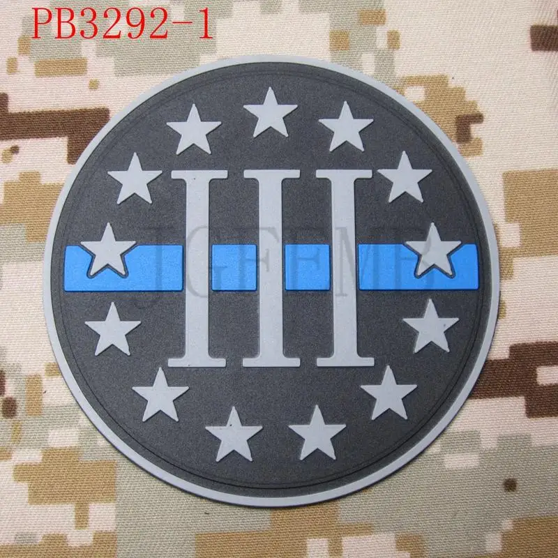 Тонкая синяя линия 3% III защита свободы 3D ПВХ патч|the patch|3d pvc patchpatches patches |