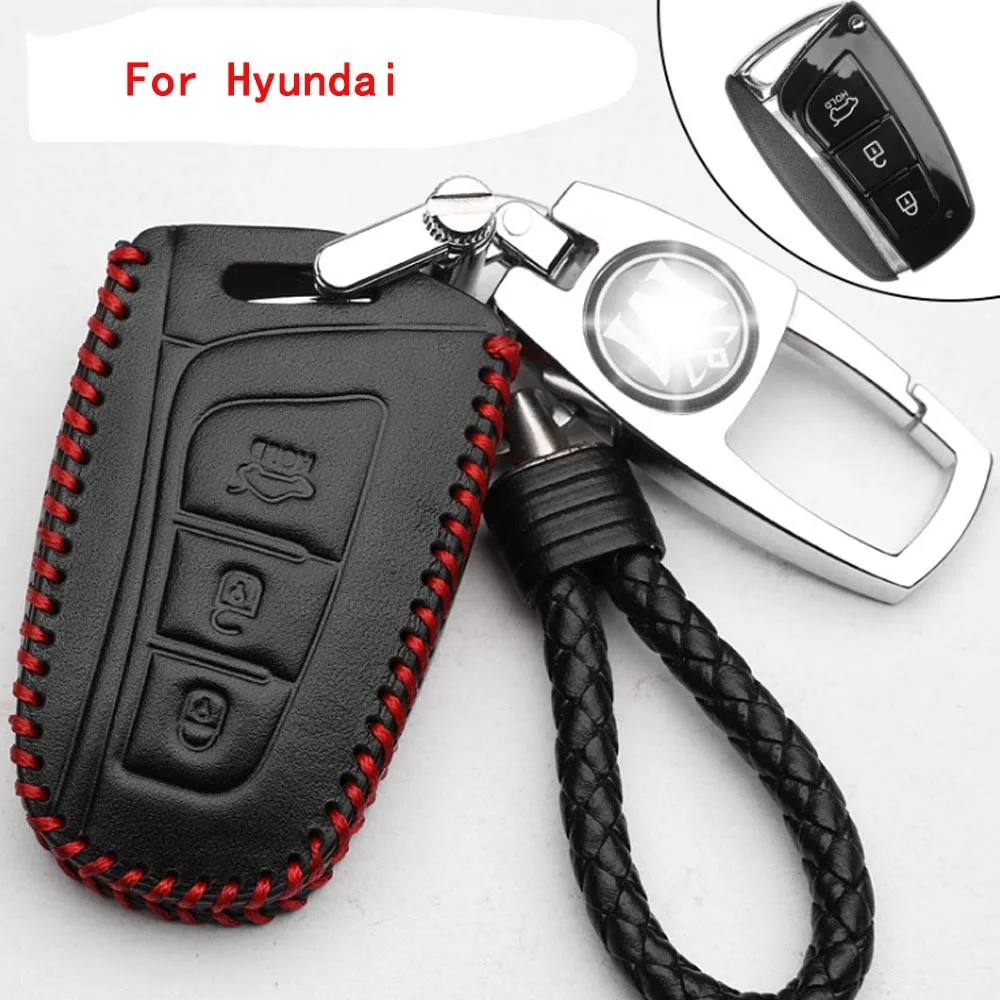 Для hyundai Santa Fe 2013 автомобильный Стайлинг авто ключ чехол из натуральной кожи дистанционный ключ чехол Аксессуары