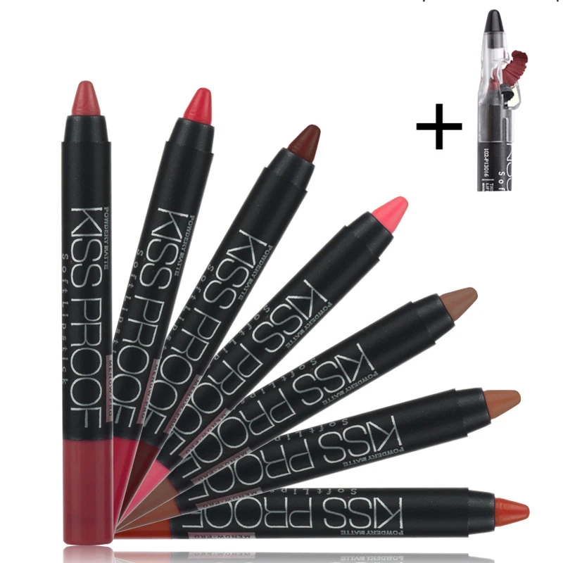 Бренд MENOW матовая губная помада с защитой от поцелуев карандаш точилкой дешевый