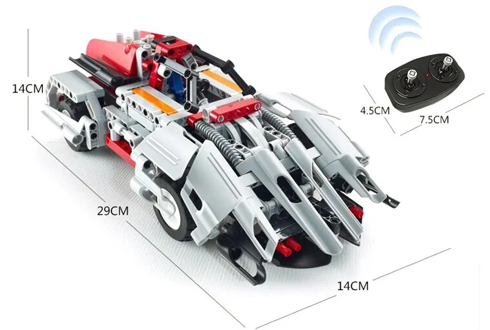 Technic строительные блоки модель автомобиля совместима с дистанционным