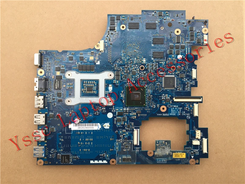 Бесплатная доставка PIWG4 LA-6758P материнская плата для ноутбука Lenovo G770 Y770 (для AMD HD 6650M