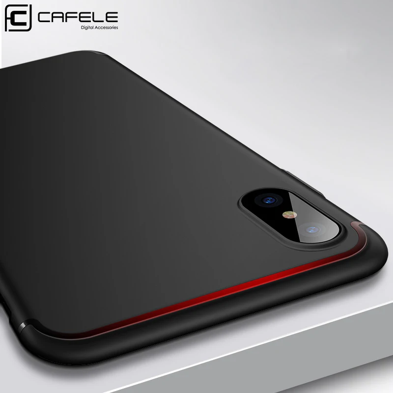 Cafele Роскошные сзади Матовый Мягкий силиконовый Чехол для IPhone X 10 чехол Полный iPhone