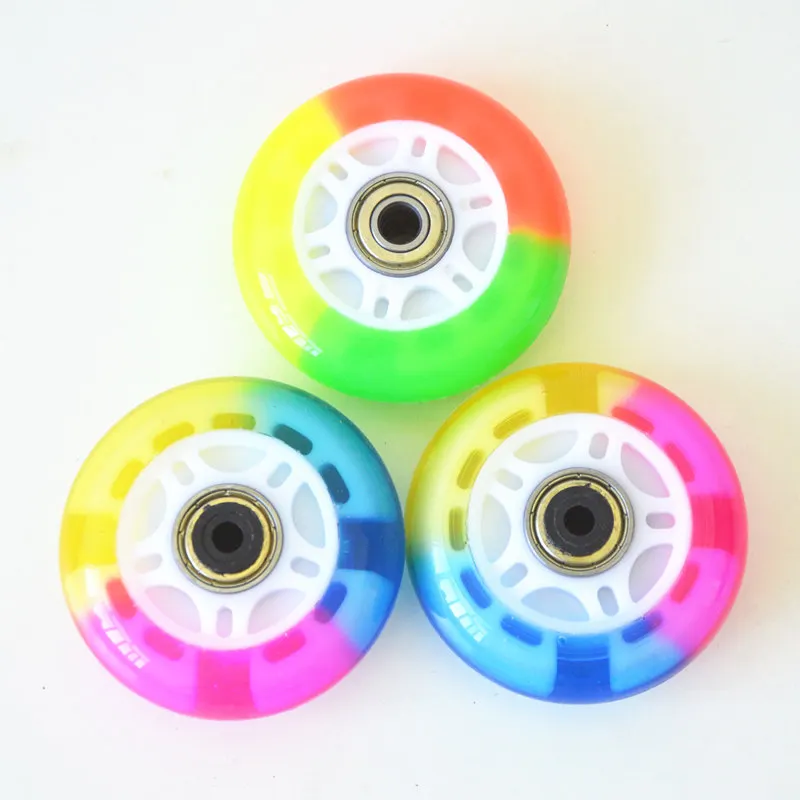 4 шт. роликовые коньки из ПУ кожи 70 мм|flashing roller|wheels inlineflashing roller skate wheels |