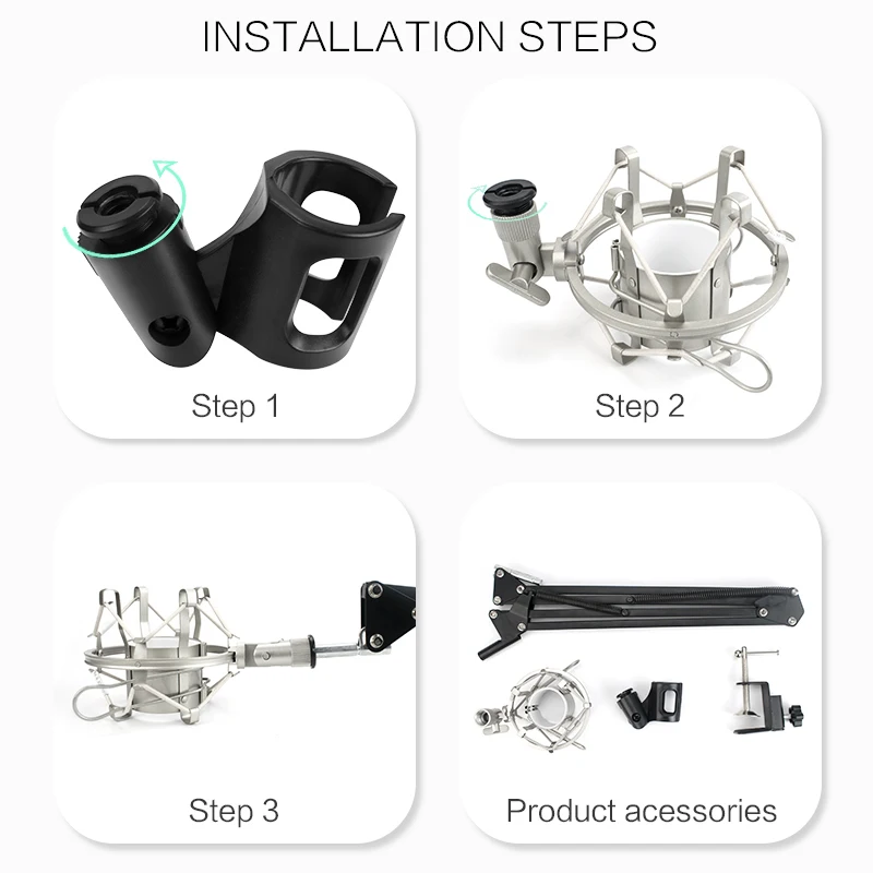 

FELYBY BM 800 Condenser microphone for computer voice chat Professional recording studio 48V Phantom power USB sound card Filter