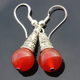 Оптовая продажа тибетские ювелирные изделия оникс бусины подвеска серьги