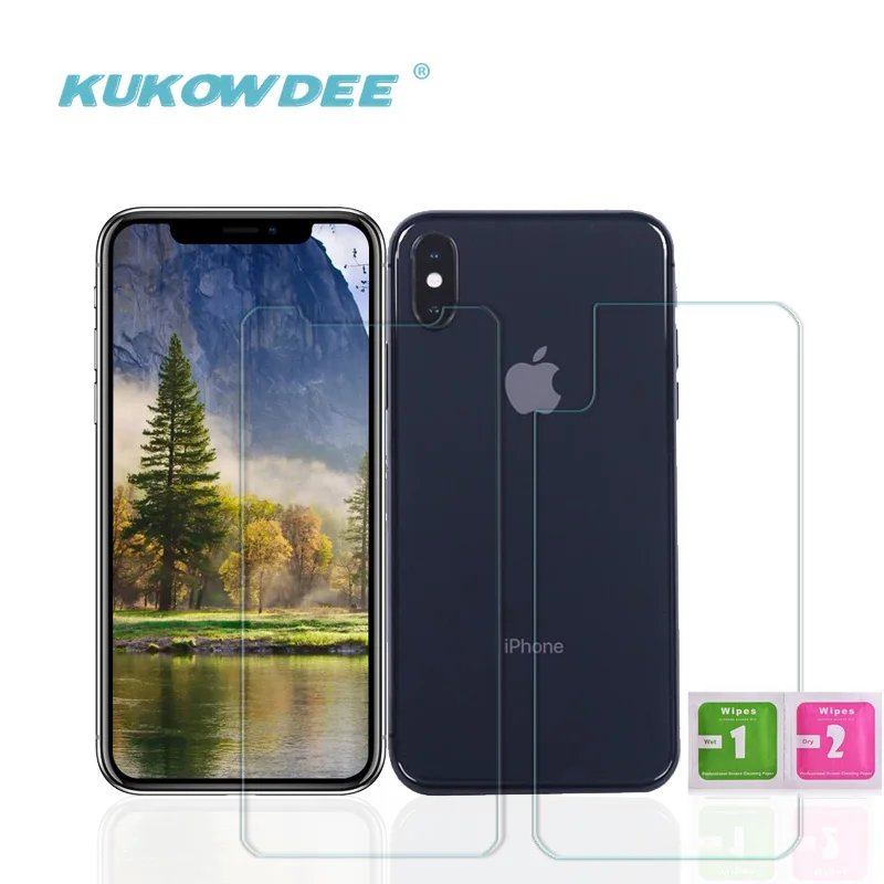 2 шт. защитное закаленное стекло 2.5D для iPhone X ультратонкое Защитное iphone 6 7 8 plus|glass