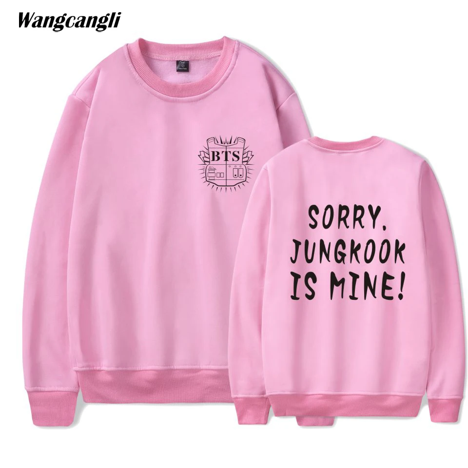 Wangcangli модный принт жаль JUNGKOOK мой Костюмы с О-образным вырезом длинным рукавом