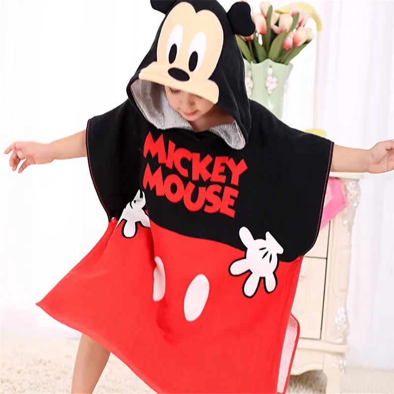 Disney/детское банное полотенце с капюшоном для малышей 100% хлопок газовое пляжное