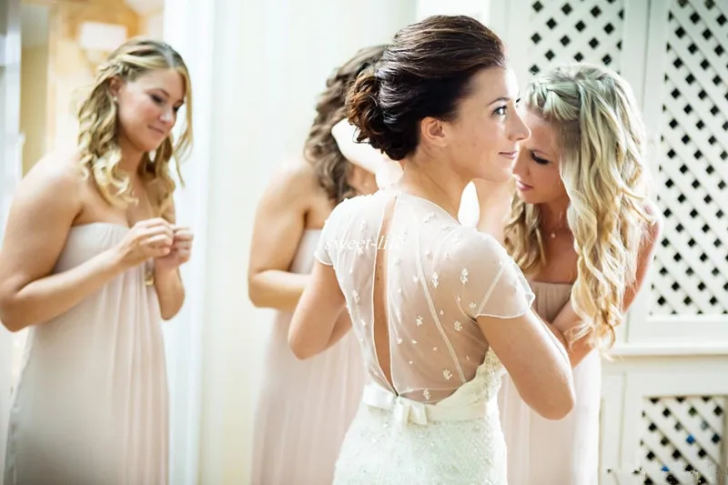 Винтажное свадебное платье Великий Гэтсби с рукавом 2019 V-образным вырезом