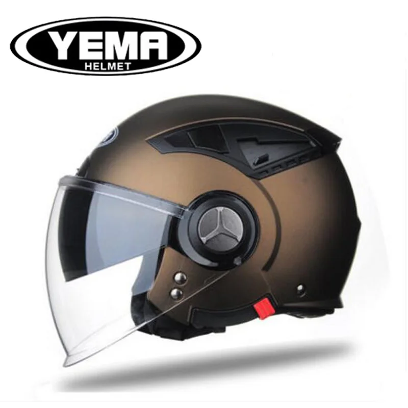 Новый мотоциклетный шлем YEMA с двойными линзами полулицевой для мотокросса