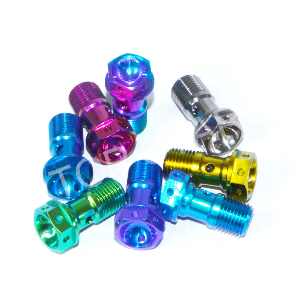 2 шт. Титановые Болты M10 Штангенциркули для мотоцикла Hueco шестигранный фланец 1 0 и