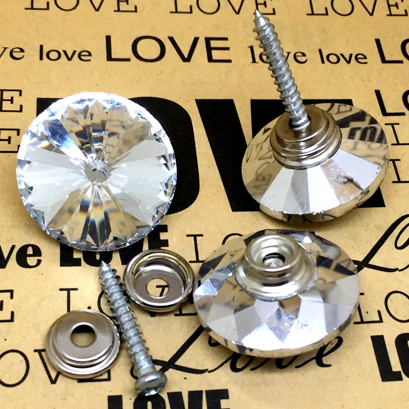 

10 sets Crystal buckle soft bag Sofa nails Diamond buckle Advanced Crystal Button Background decorative Buttons
