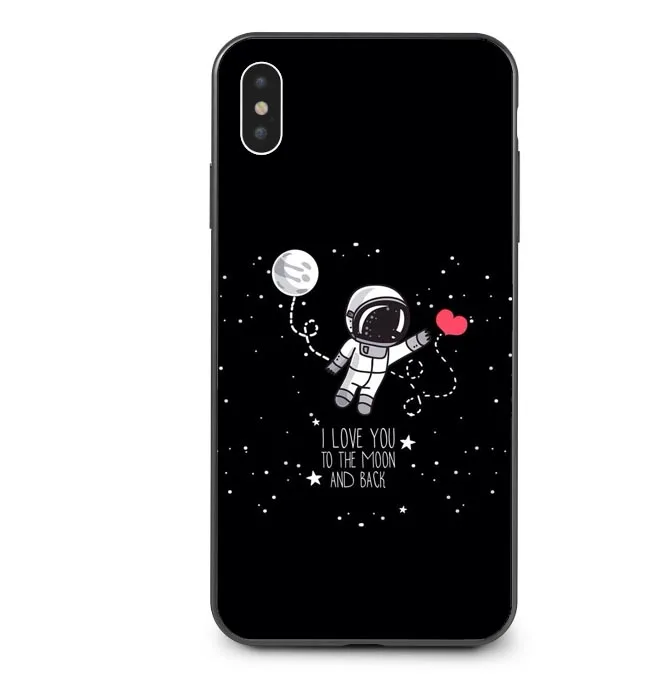 Роскошный мягкий силиконовый чехол для телефона из ТПУ с космонавтом НЛО iPhone 7 7Plus