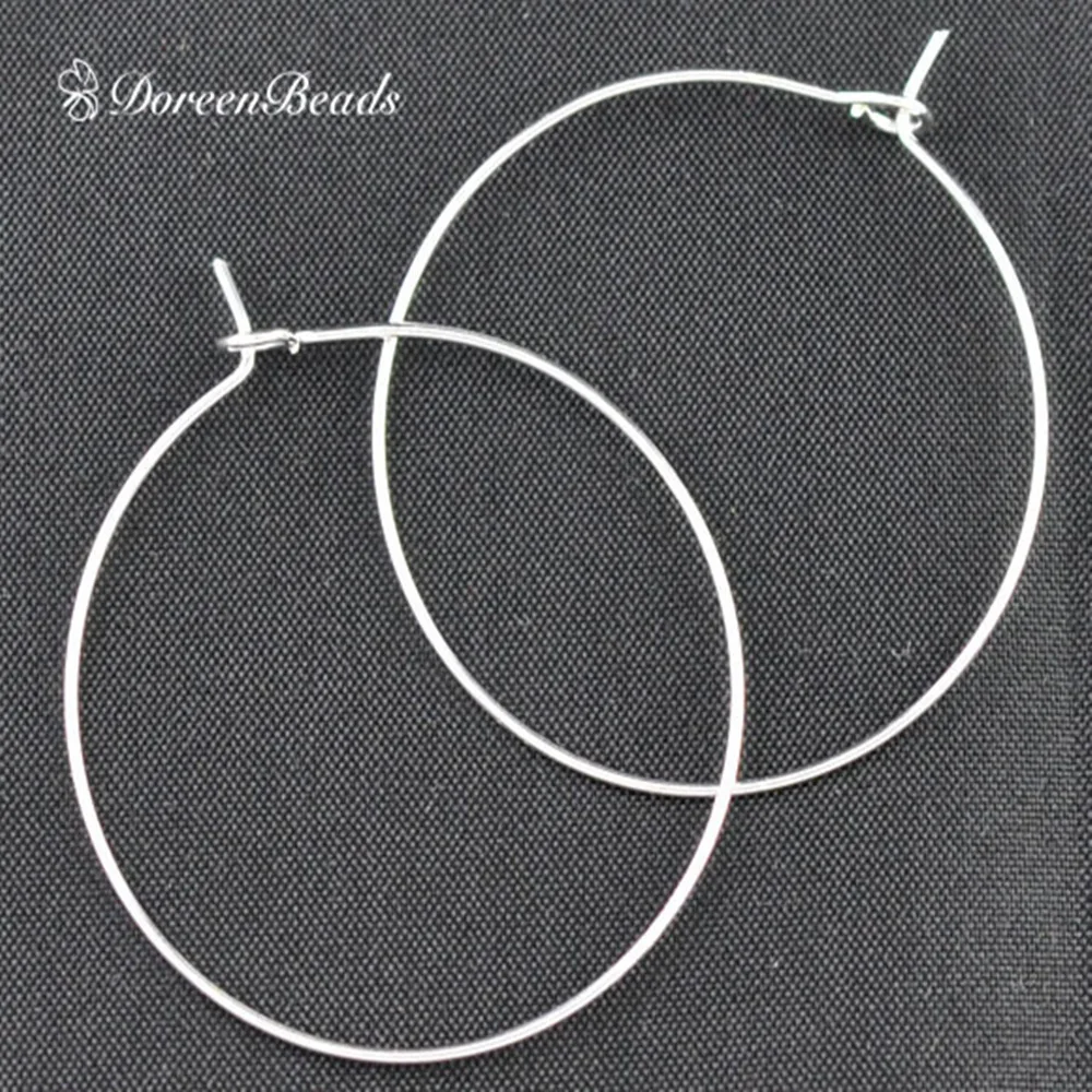 DoreenBeads посеребренное покрытое на основе цинка стекло для вина шармы круглые