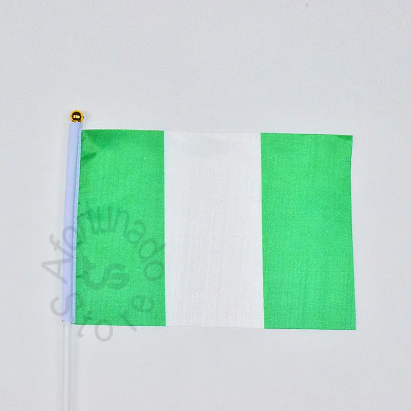 Нигерия 14*21 см 10 штук баннер флаг для удовлетворения парадные вечерние ручной