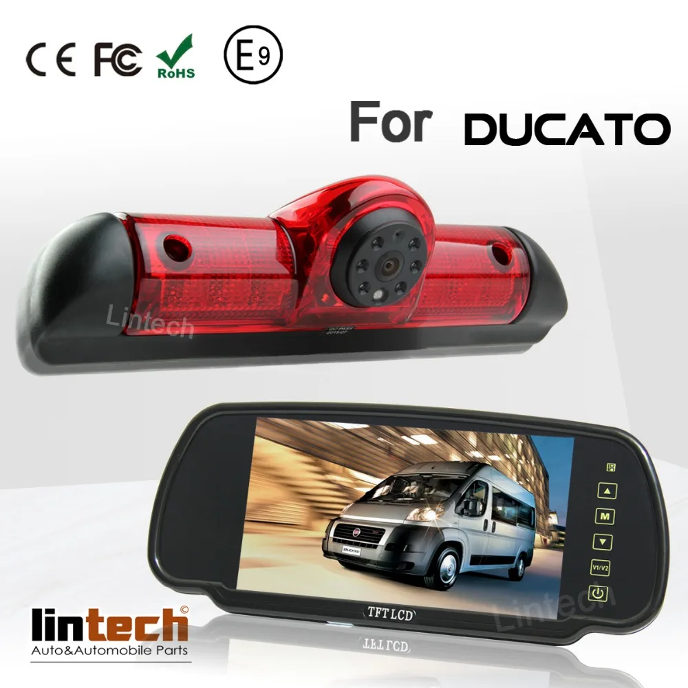 Камера заднего вида Ducato для автомобиля Sony CCD стоп сигнал с 7 дюймовым зеркальным