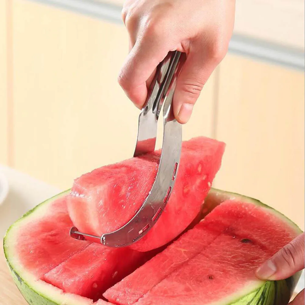 Распродажа Нержавеющая сталь нож для резки арбуза сервер дыни Smart Slicer Ножи арбуз