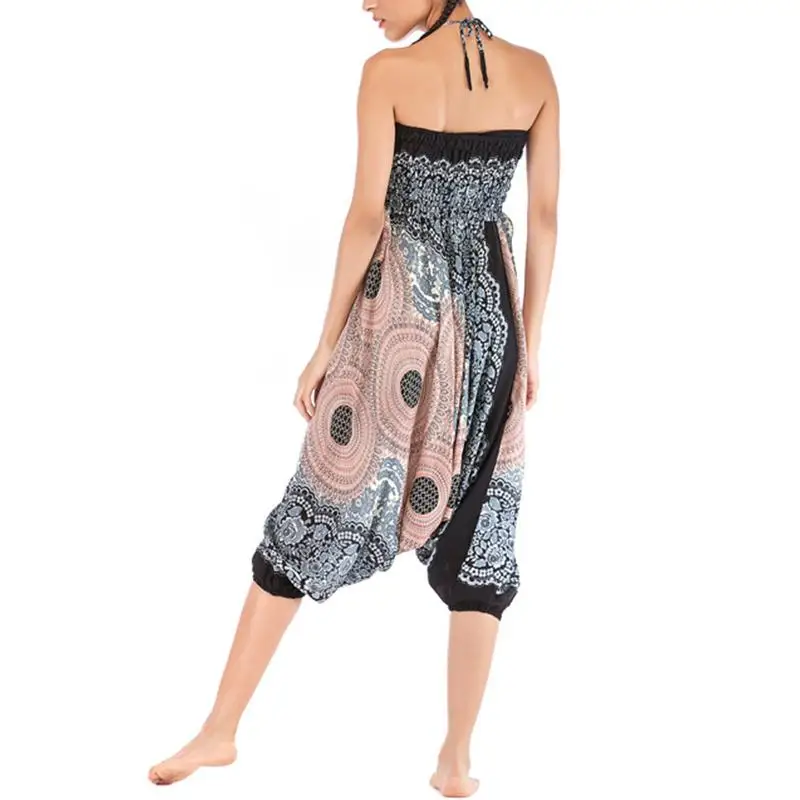Летние Осенние брюки для женщин, широкие брюки, Boho Aladdin, шаровары, pantalones mujer, свободные богемные штаны с высокой талией