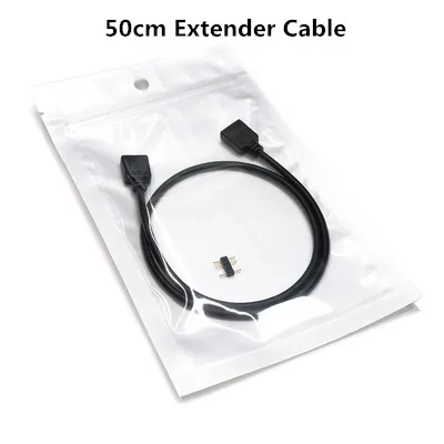 50cm Extender Cable ASUS AURA 5V 3 Pin RGB концентратор интерфейс синхронизация сплиттер 3Pin коннектор материнская плата вентилятор волшебный синхронный источник питания - Цвет лезвия: 50cm Extender Cable