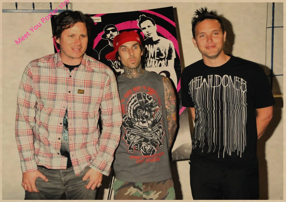 ВИНТАЖНЫЙ ПЛАКАТ Blink 182 рок-группа крафт ретро панк-рок плакат Европейская и американская музыкальная команда звезда рисунок Ретро плакат 1