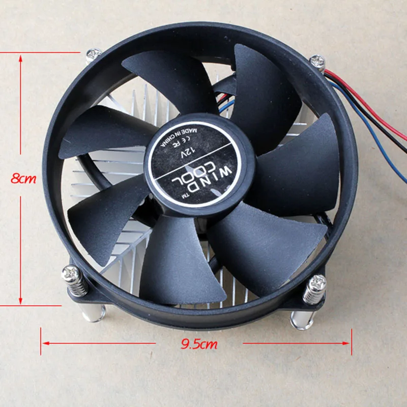 3 Pin DC 12V охлаждающий кулер для процессора ПК ультра тихий вентилятор Intel LGA775