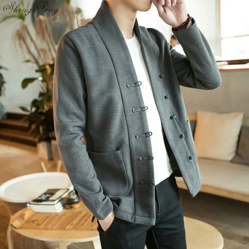 Традиционная китайская одежда для мужчин куртка Китайская традиционная мужская